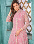 Pink Satin Anarkali Anarkali Back View