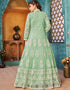 Mint Green Satin Anarkali Anarkali Closure View