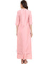 Baby Pink Poly Silk Suit Palazzo Closure View
