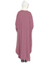 Arabic Front open and cuff with self button butterfly Kaftan In the Shade of Mouve Pink
