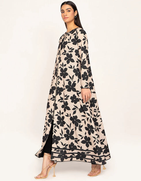 Misty Rose Kurti + Black Inner Back View