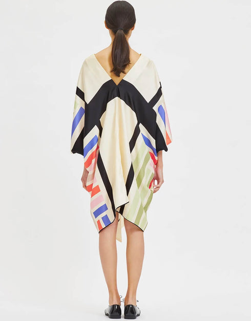 Beige Soft Satin Silk Kaftan designer kaftan