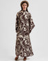 Woody Brown Heavy Designer Heavy Fency Maxi Dress maxikaftan