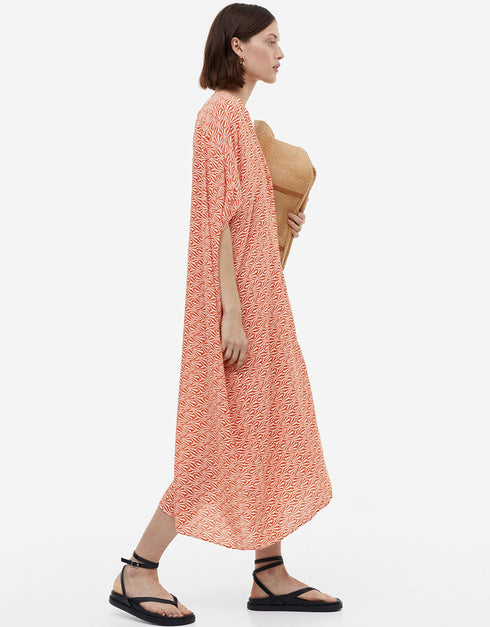 Rose Heavy Designer Heavy Fency Maxi Dress Back View