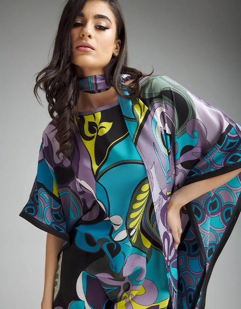 hippie blue diamond crepe trendy designer party wear maxi dress digital printed work details for dress jsdc-5916 Back View