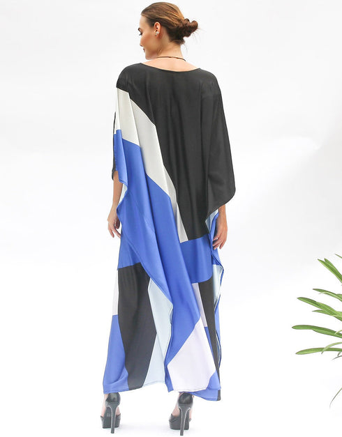 Blue Free From Chest With Length 56 Inch Back View