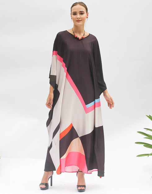 Black Free From Chest With Length 56 Inch Back View