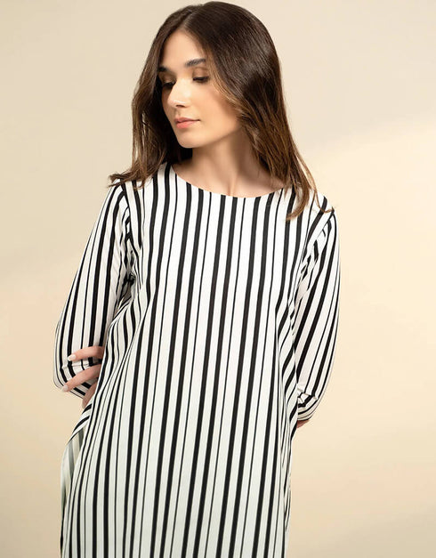 Vista White Kurti Top Back View