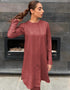 Maroon Nirvana Silk Pant Shirt Back View