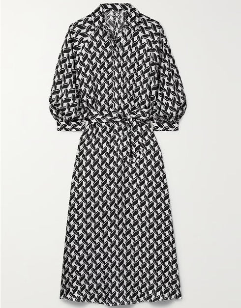 Hit Grey Latest Printed Maxi Dress Back View
