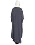 Women Self-Buttoned Cuffs and Front Opening Butterfly Kaftan In the Shade of Grey