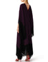 Wine Heavy Designer Heavy Maxi Dress Back View