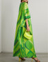Apple Green Heavy Designer Heavy Maxi Dress Closure View
