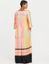 Peach Poly Rayon Cotton Kaftan Back View