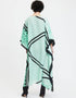 Light Mint Green & Black French Moss Kaftan