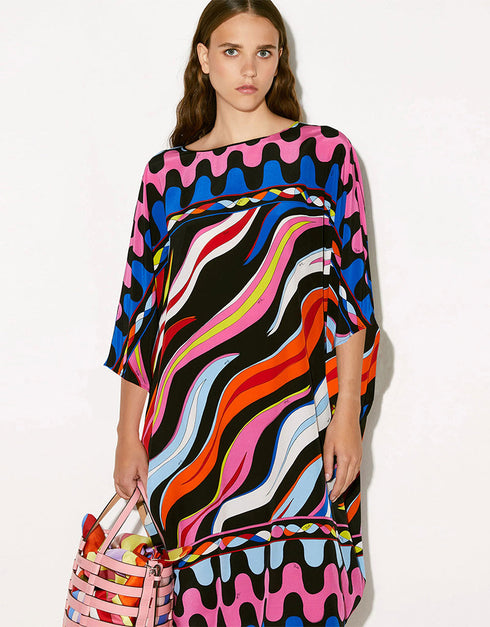 Multi Color Heavy Designer Heavy Maxi Dress Closure View