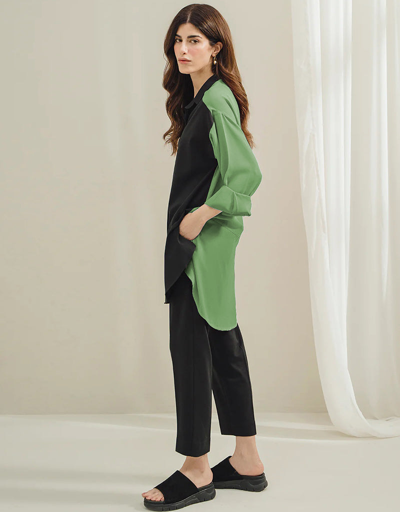 Designer Party Wear Readymade Co-Ords Set Blue Korean Bsy Pant Shirt