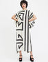 Black & White French Moss Kaftan