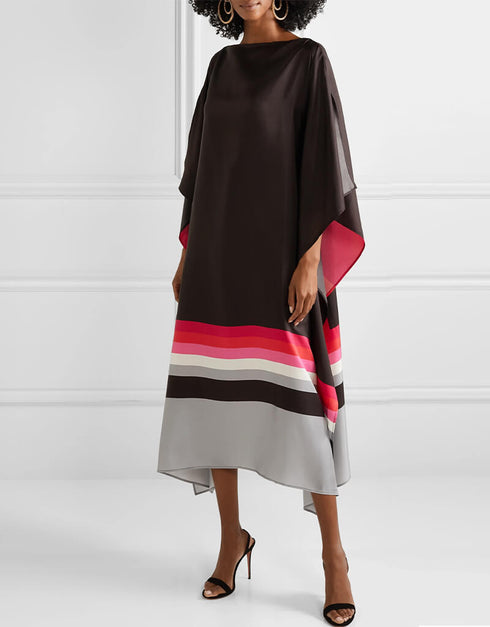 Black Soft Satin Silk Kaftan womens kaftan