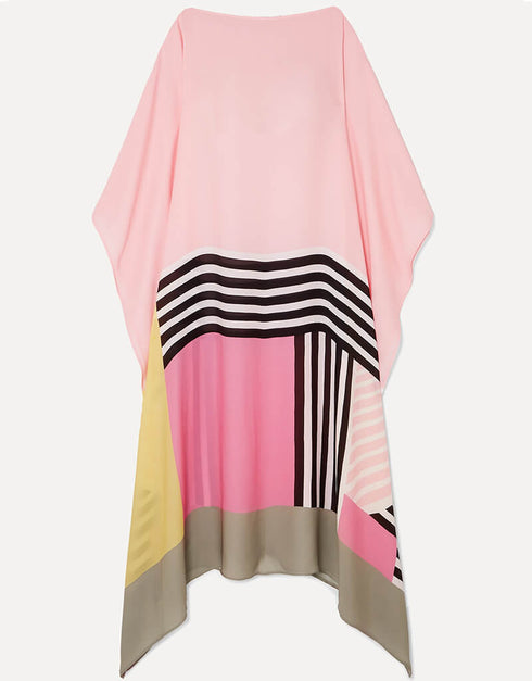 Baby Pink Soft Satin Silk Kaftan Beach Kaftans