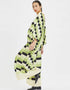 Multi Fancy Soft Silk Crepe Kaftan Co-Ord Set Back View