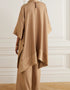 Trendy Designer Party Wear Kaftan Style One Piece Beige Korean Nida Suit Close-up View