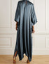 Davy Grey Heavy Designer Heavy Fency Maxi Dress Closure View