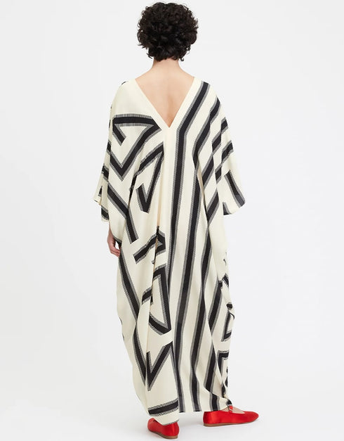 Black & White French Moss Kaftan Beach Kaftans