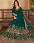 Green Faux Georgette Anarkali Anarkali Closure View