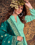 Sea Green Art Silk Anarkali Anarkali Back View
