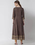 Brown Viscose Rayon Anarkali Anarkali Closure View
