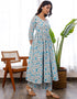 Sky Blue Cotton Salwar Suit Palazzo Women