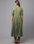 Olive Green Pure Cotton Salwar Suit Chudidar Closure View