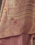 Dusty Rose Pink Pant style Suit Pure Maslin Jacquard Salwar Kameez in Digital Print, Embroidery & Lace Work Closure View Embroidery Back side View