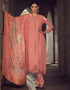 Sweet Pink Pant style Suit Pure Maslin Jacquard Salwar Kameez in Digital Print, Embroidery & Lace Work Closure View