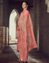 Sweet Pink Pant style Suit Pure Maslin Jacquard Salwar Kameez in Digital Print, Embroidery & Lace Work