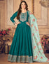 Rama Anarkali style Anarkali Semi-Stitched Suits Salwar Kameez in Embroidery, Print & Lace Work