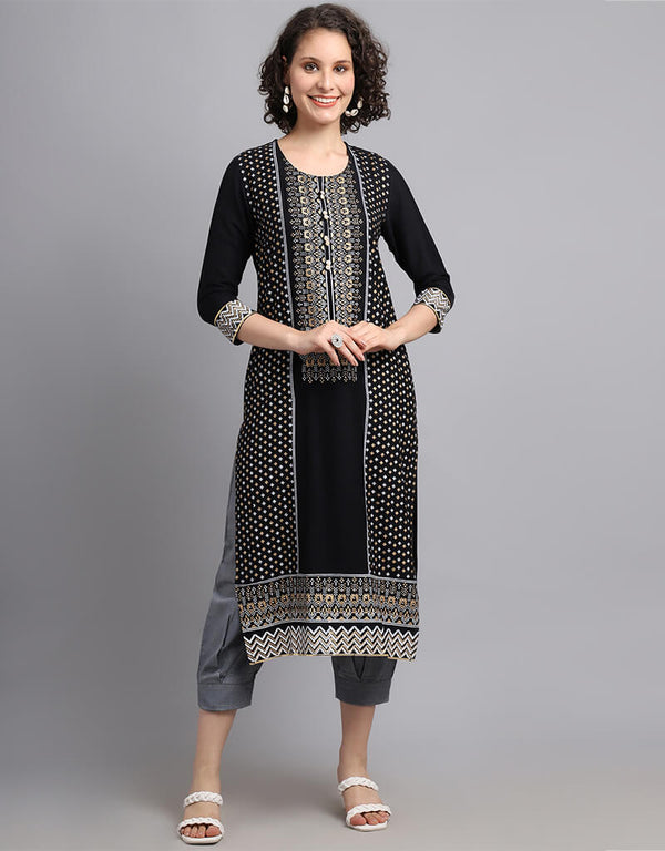 Black Viscose Rayon Salwar Suit Pant