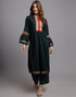 Dark Green Pure Cotton Salwar Suit Palazzo