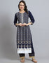 Navy Blue Viscose Rayon Salwar Suit Pant