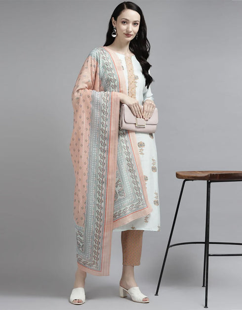 Light Grey Muslin Salwar Kameez Pant