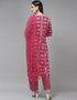 Pink Rayon Salwar Kameez Pant Closure View