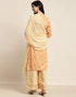Light Orange Rayon Suit Palazzo Closure View