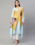 Yellow Crepe Salwar Suit Palazzo