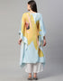 Yellow Crepe Salwar Suit Palazzo Closure View