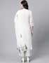 White Pure Cotton Salwar Suit Palazzo Closure View
