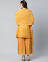 Mustard Georgette Salwar Suit Sharara Closure View