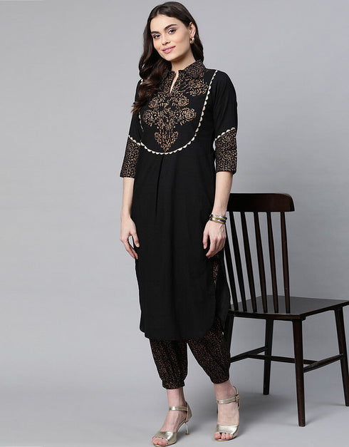 Black Pure Cotton Salwar Suit Pant