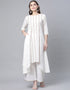 Off White Pure Cotton Salwar Suit Palazzo