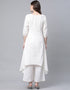 Off White Pure Cotton Salwar Suit Palazzo Closure View